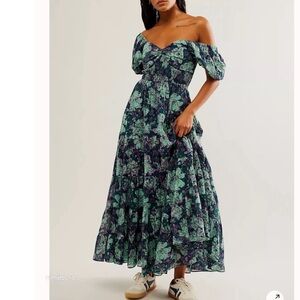 Floral Off-Shoulder Maxi Dress